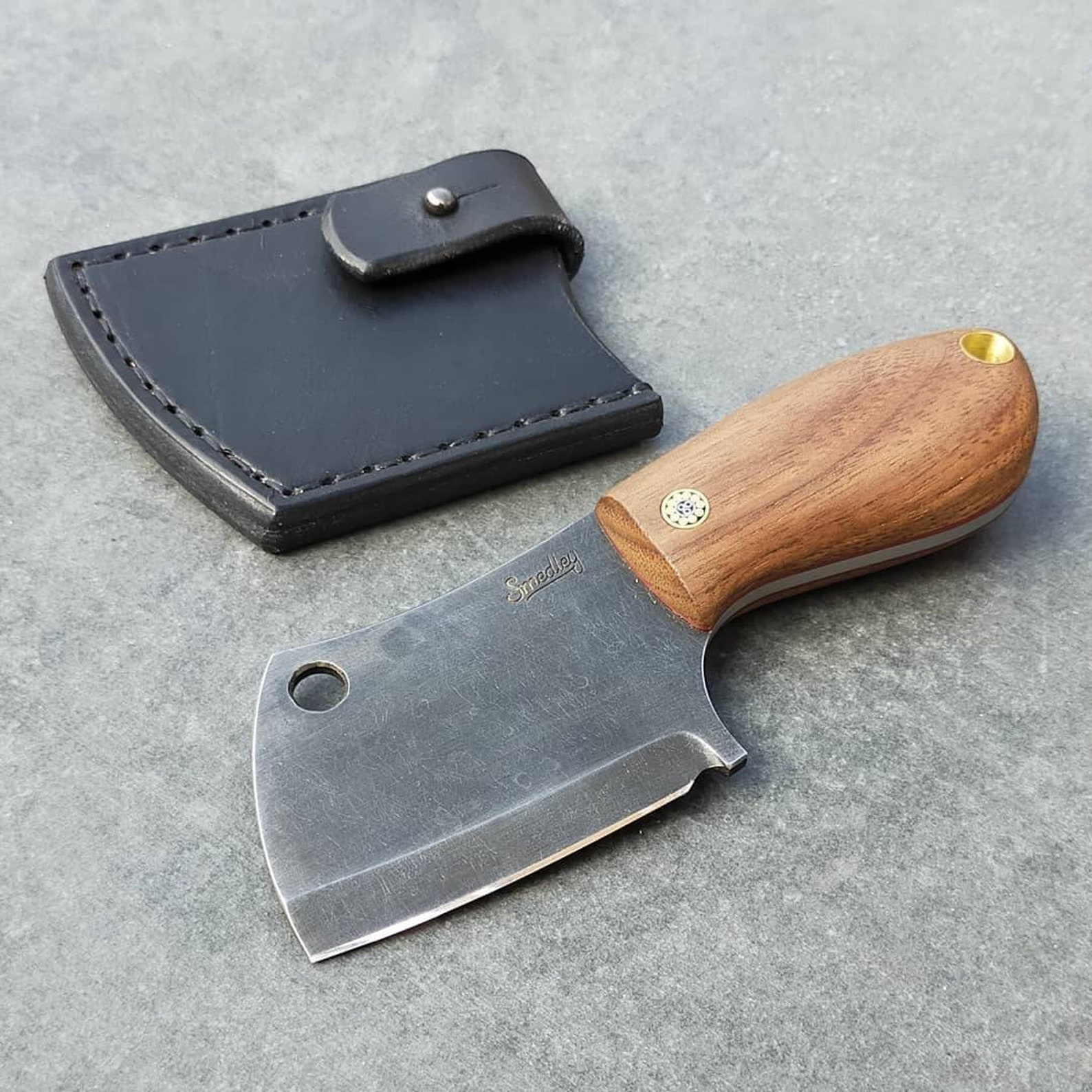 Pocket Cleaver knife edc pack tool Smedley knives Etsy