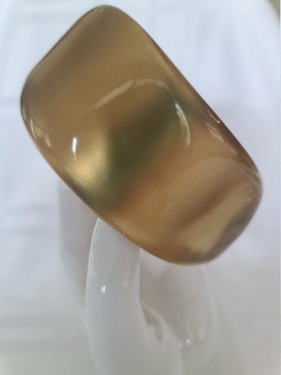 Bangle bracelet Asymmetrical gold moonglow