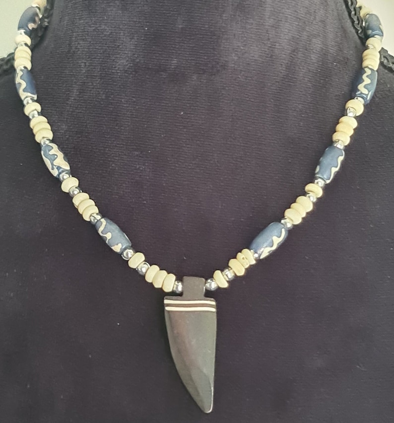 Vintage men s choker necklace tribal style