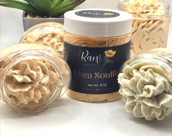 Ganz natürliche afrikanische Shea Soufflé Körperbutter: Feuchtigkeitsspendender Hautconditioner