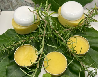 Rosemary Peppermint Balm: Natural Dry Skin & Hair Therapy (1 oz)