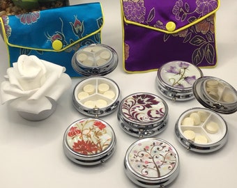 MODERNE PILLE Vitamin Mint Schmuckschatulle W Spiegel Geschenkbeutel Für Männer & Damen