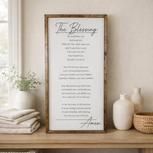 the blessing song kari jobe | may His favor be upon you | scripture sign | Christian wall art | the blessing
