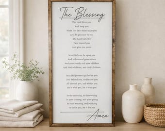 the blessing song kari jobe | may His favor be upon you | scripture sign | Christian wall art | the blessing