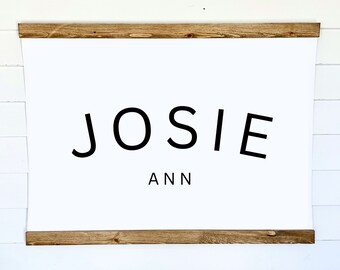 custom baby name canvas | nursery wall hanging | baby name sign | personalized baby gift | baby room decor