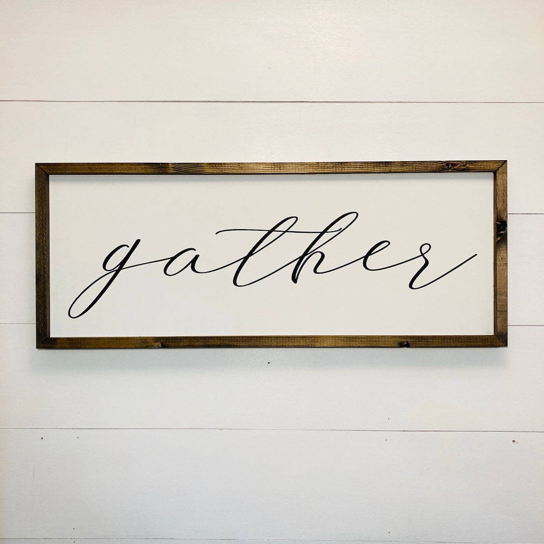 Gather Wood Sign | Gather Sign | Dining Room Sign | Fall Sign | Gather ...
