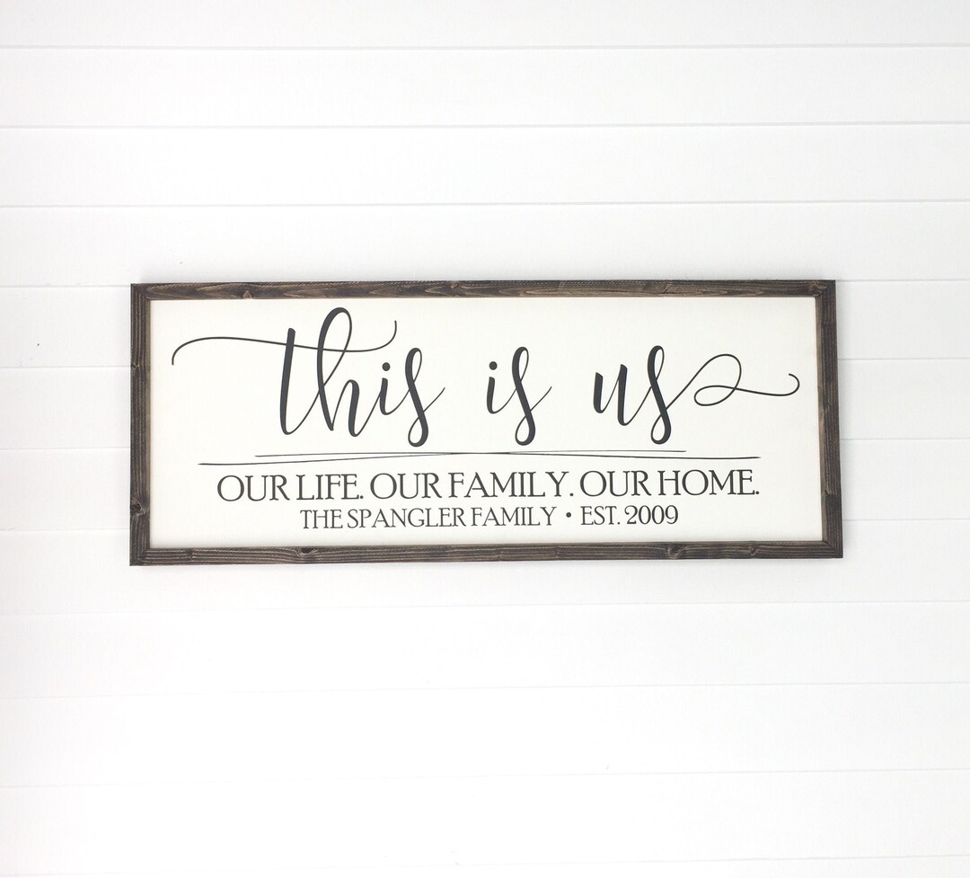 Personalized This is Us Sign | Family Name Established Wooden Sign - Etsy