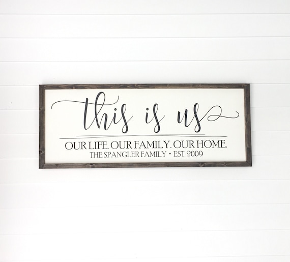 Personalized this is us sign family name sign last name Etsy