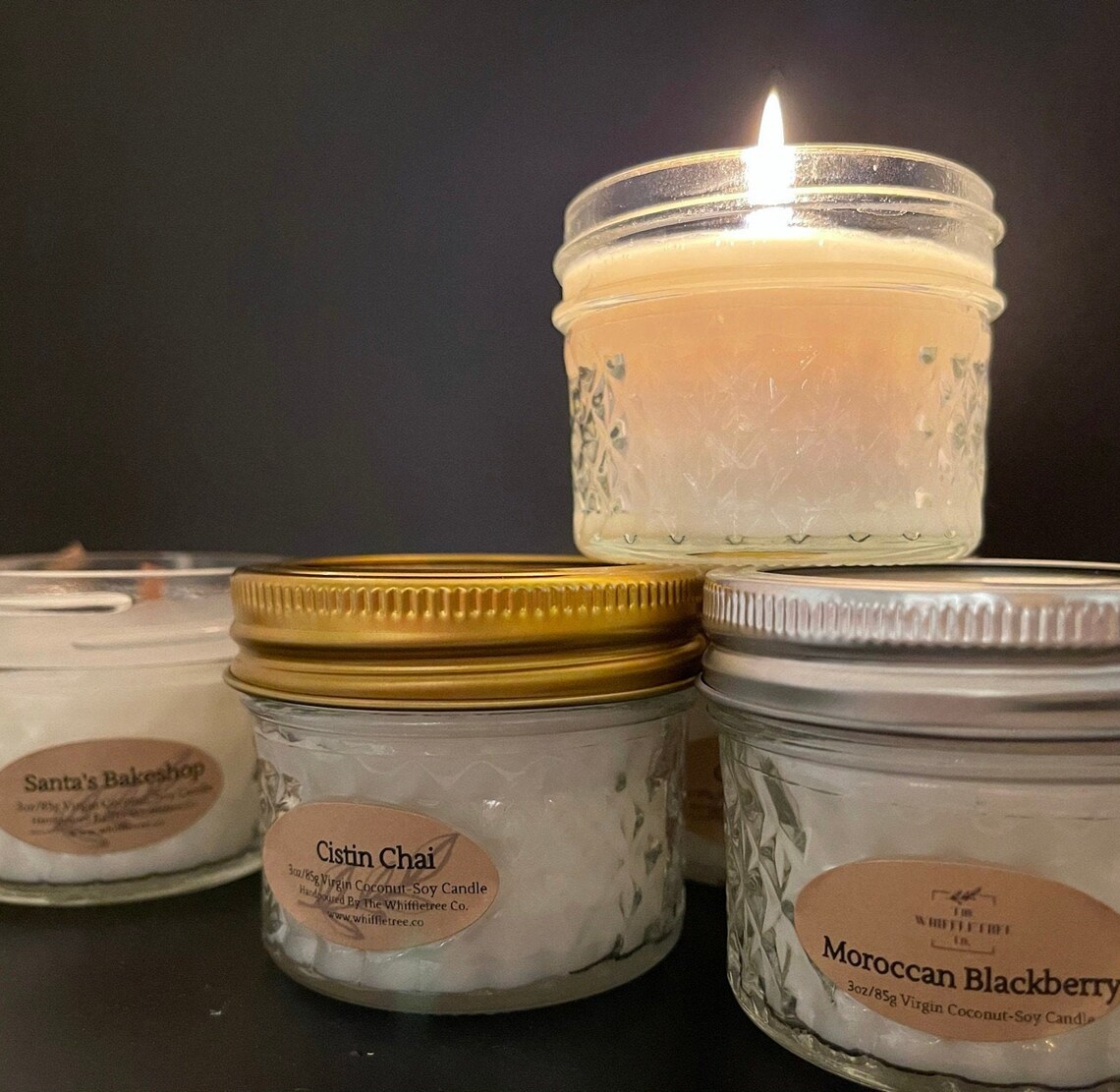 2 Pack 3oz Coconut Soy Wax Wood Wick Candles Etsy