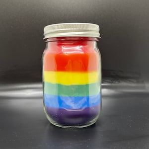 LGBTQ Pride Wooden Wick Candle | Coconut Apricot Wax |  Gay Pride Candle | Crackling Wick Candle | Soy Free Candle | Coconut Apricot Candle