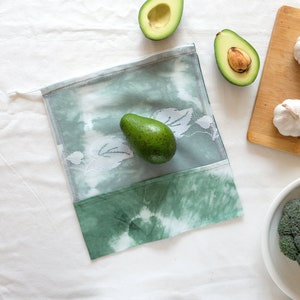 Zero waste produce bags SET OF 2, Eco-friendly produce bags, Organic & Eco Friendly Gift, Tie dye bags