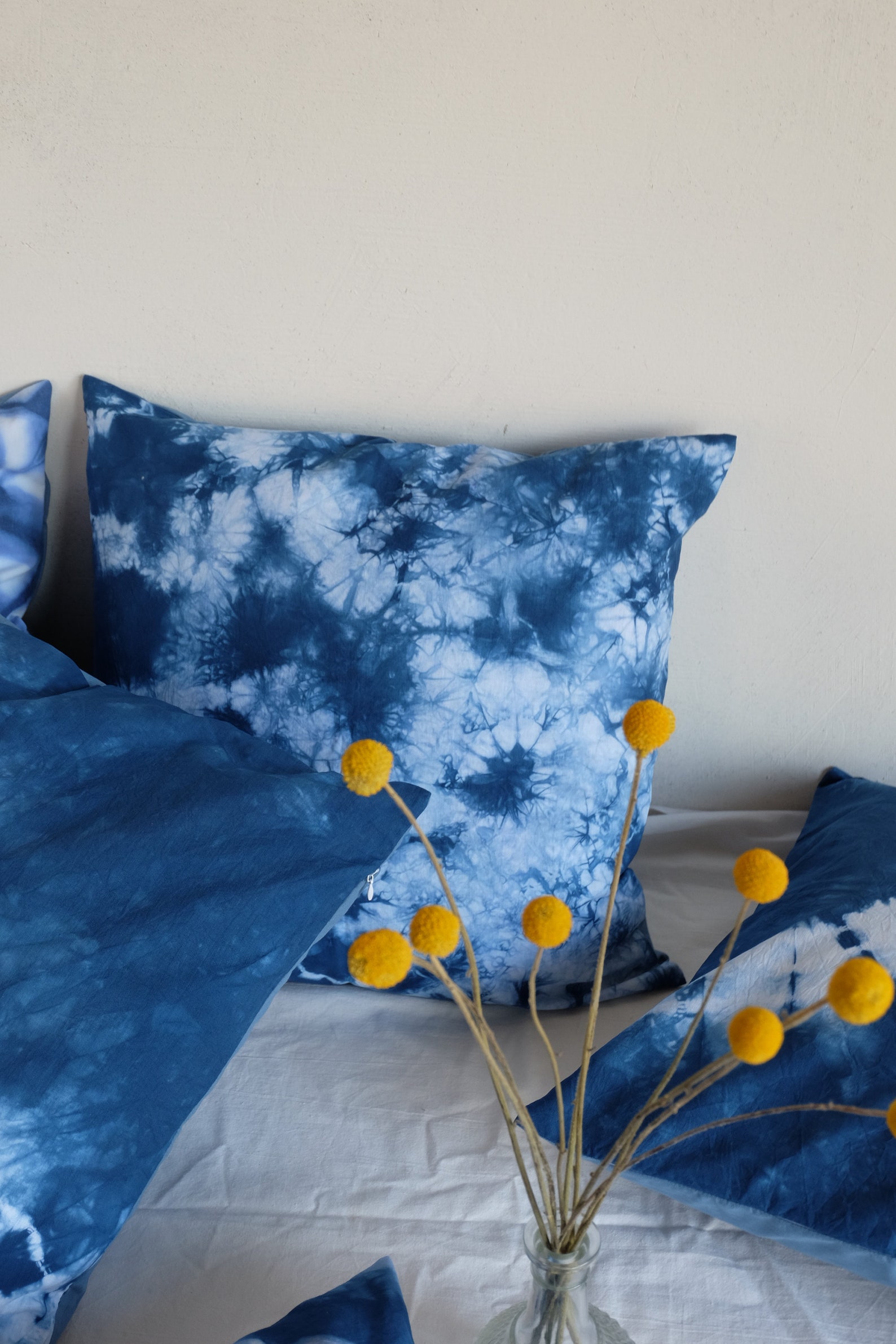 Indigo Blue Tie Dye Pillow Case. Blue Throw Lumbar Pillow Etsy