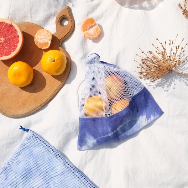 Geüpcycleerde tassen voor tie-dye producten – herbruikbaar katoenen gaas, geen afval