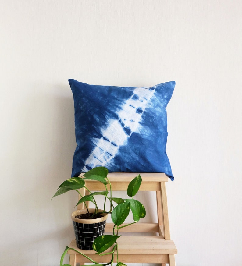 Bohemian pillow cover 20x20 Blue throw pillow Handmade Etsy