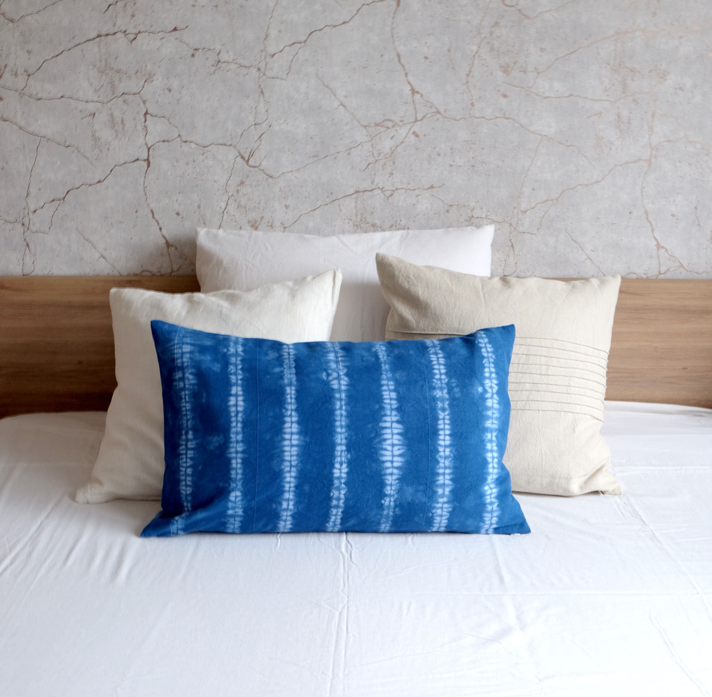 Blue Shibori Pillow Covers. Indigo Tie Dye Pillowcase. Stripes Etsy