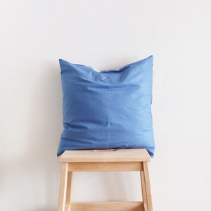 Blue Tie Dye Pillowcase 20 x 20 inch, Modern boho Pillow Cover, Handmade pillow, Blue pillow cover image 2