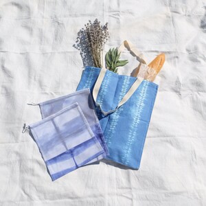 Zero waste bag set, Tote bag and two resusable grocery bags