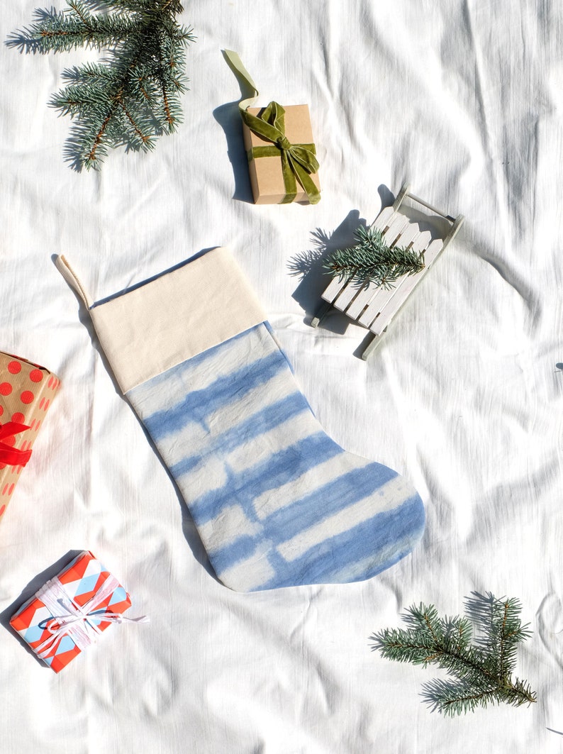 Monogram Christmas stocking with Tie-Dye, Personalized Holiday stocking, Family gift idea image 5