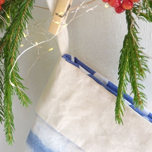 Monogram Christmas stocking with Tie-Dye, Personalized Holiday stocking, Family gift idea image 3