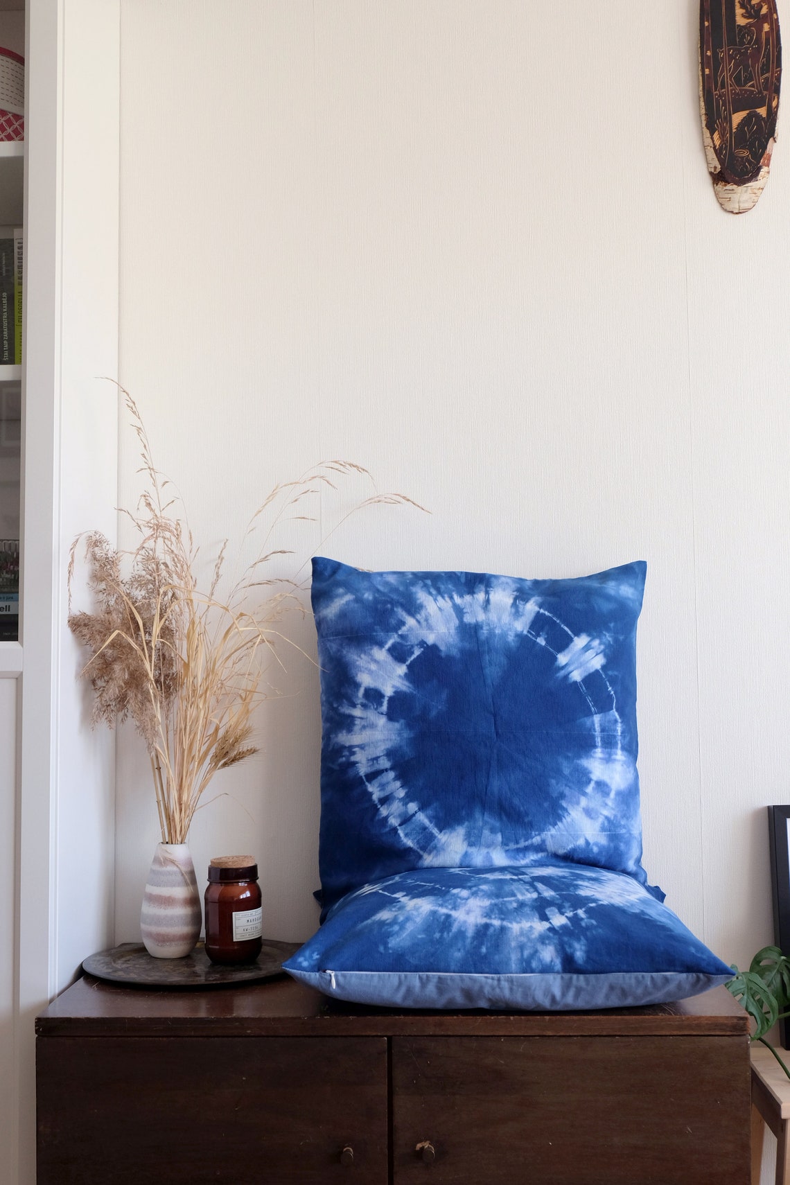 Indigo Blue Tie Dye Pillow Cover 20 Inch Size. Navy Blue Etsy