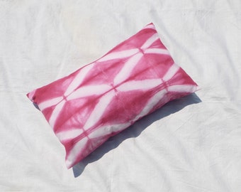 Magenta pink pillow cover 12 x 20 inch size, Handmade tie dye pillow