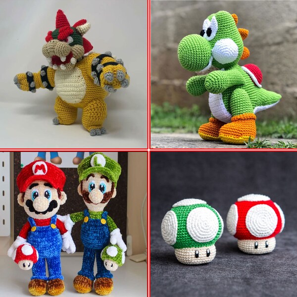 Crochet Mario - Etsy