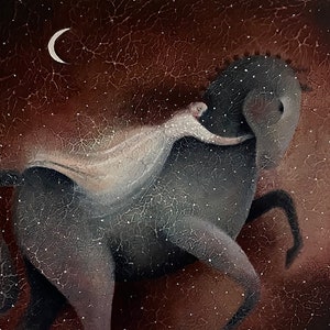 Holding On. Giclee art reproduction with 1/2&quot; white border.