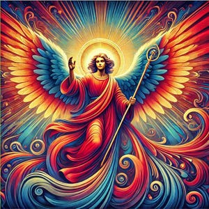 Feminine Guardian Angel Digital Art – Divine Feminine Angel Wall Decor Download
