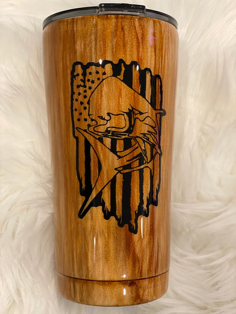 Personalized Yeti Tumbler Personalized Tumbler Woodgrain Etsy