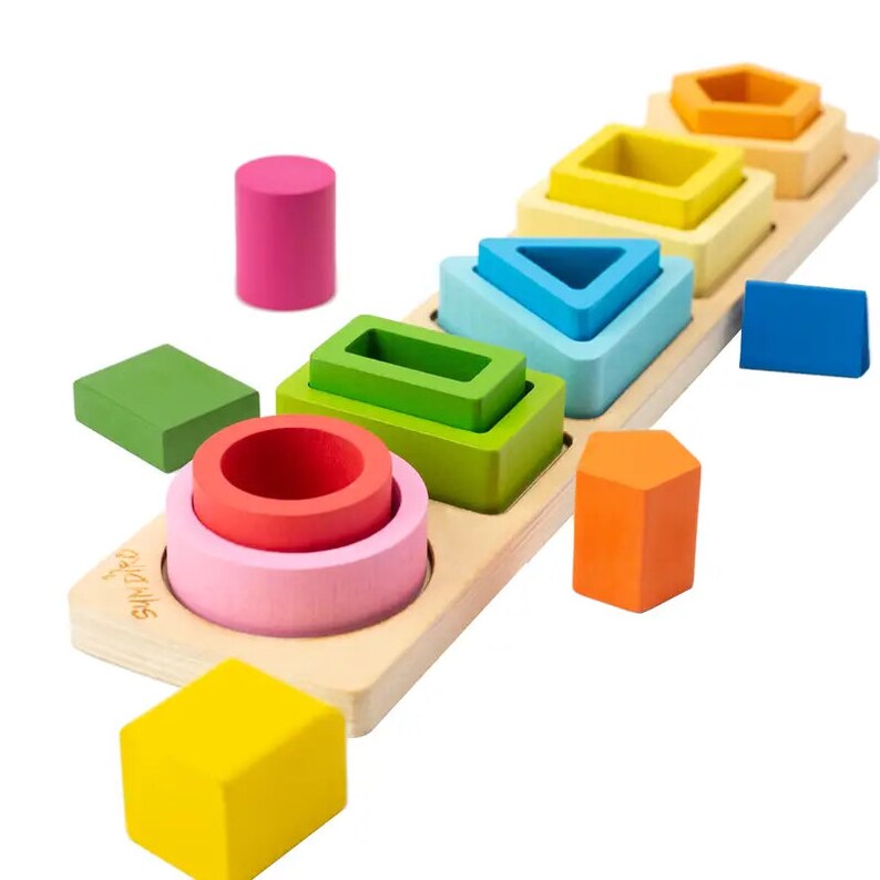 Educational Wooden Sorting and Stacking Toys for 13 Year Old Etsy