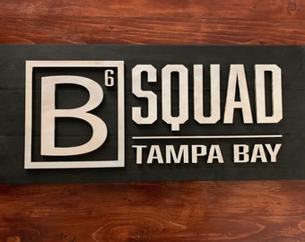 Squad Sign, Family Name Pallet Sign, Monogram Family Name Sign