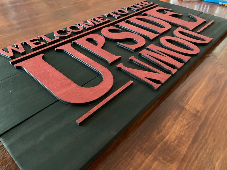 Welcome to the Upside Down, Stranger Things inspired pallet sign, Halloween Decoration image 6