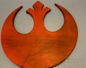 Star Wars Rebel Alliance Inspired Wall Sign, Distressed Wood Cut Out