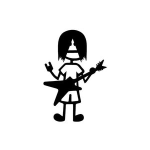 Decal - Son, Guitar, Long Hair