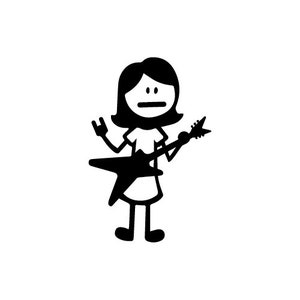Decal - Daughter, Guitar, Long Hair