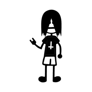 Decal - Dad, Cross, Long Hair