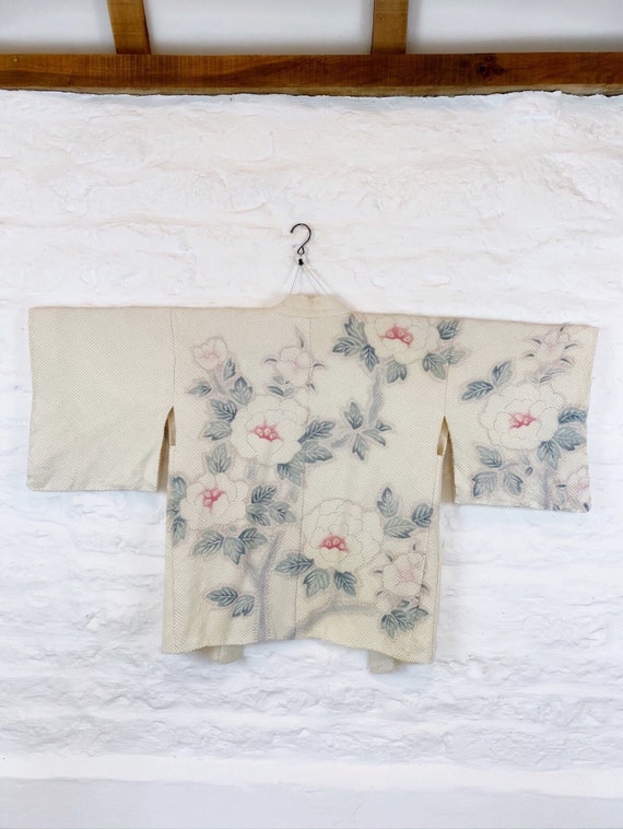 Cream Flowered Shibori