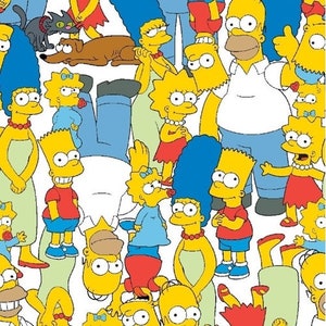 Simpsons Packed- Fabric By The Yard