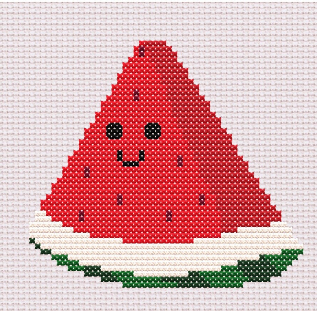 Happy Watermelon- Cross Stitch Pattern - Etsy