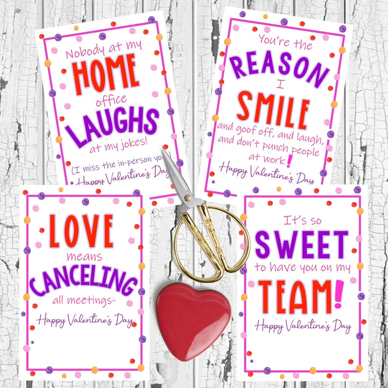 INSTANT DOWLOAD Printable Coworker Valentines 25 Cards. - Etsy