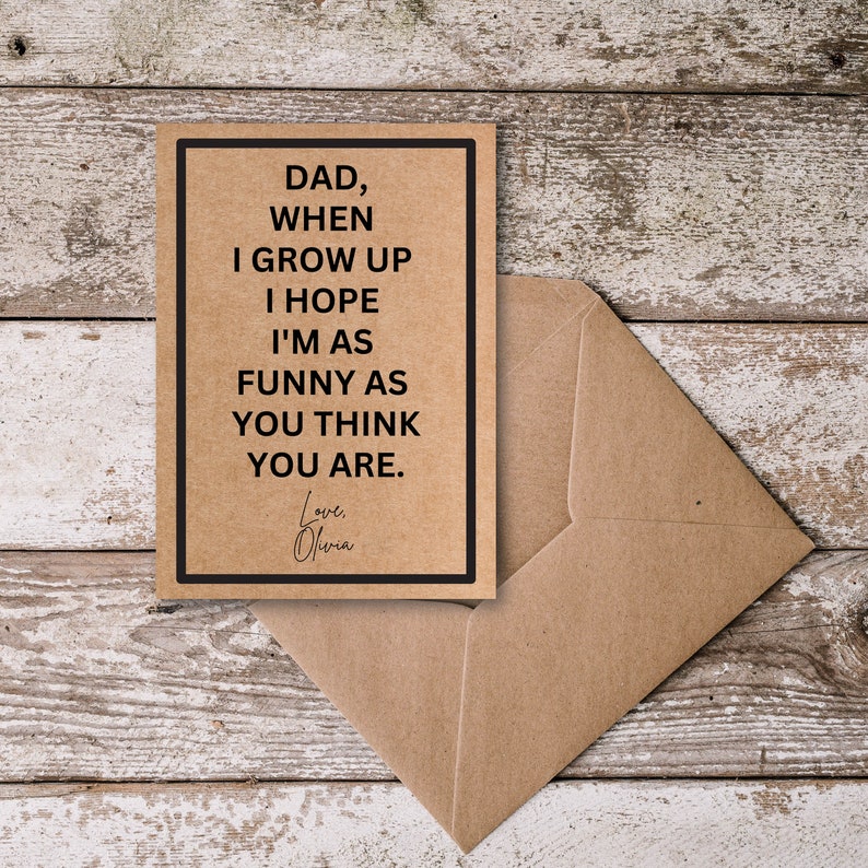 Hilarious Father's Day Card | Funny Father's Day Card | Dad When I Grow ...