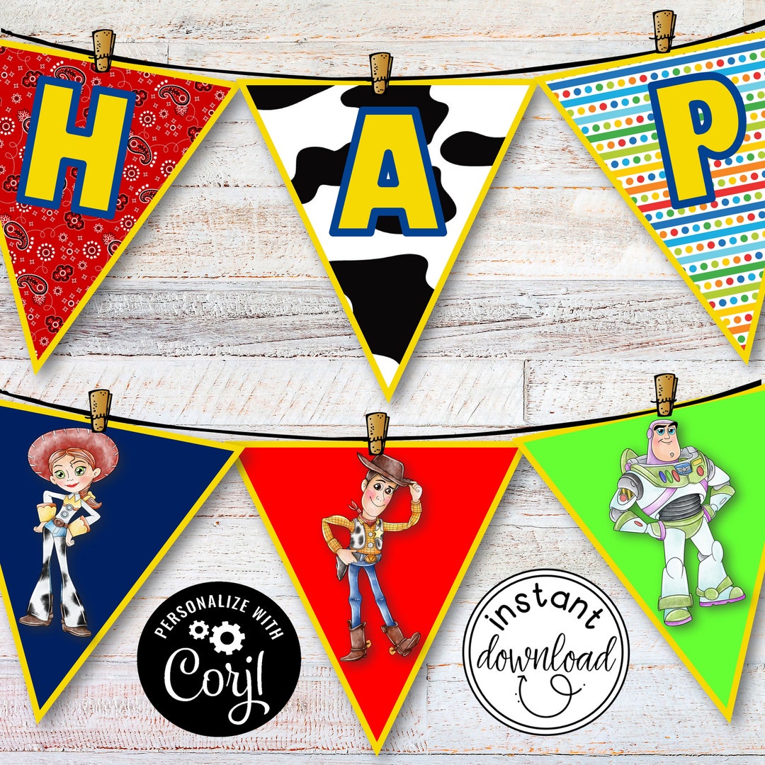 Toy Story Theme Banner. EDITABLE! Toy Story Party Banner. Toy Story