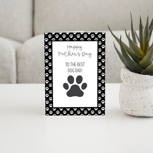 PRINTABLE Father's Day Card | Father's Day From Dog | Dog Father's Day ...
