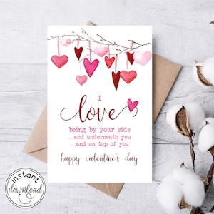 DRUCKBARE Valentinstag Karte. Sexy Valentinstag Karte. Valentinstag für Ihn, Valentinstag für Sie, Valentinstag für Partner, Valentinstag für Ehepartner