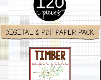 Notebook Pages, Graph & Scrapbook Paper, Diary Pages, Backgrounds, 120 Pieces: PNG, PDF, JPEG  12X12, 8.5X11. Social Distancing Supplies