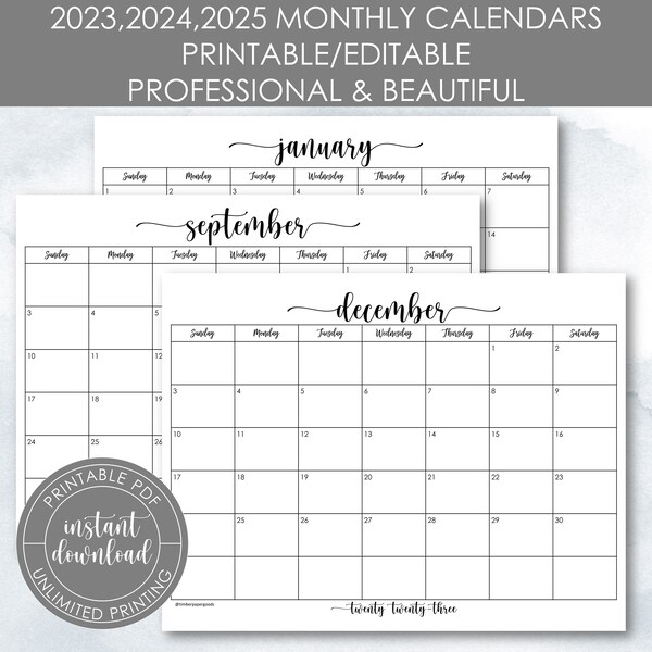 2023 2025 Calendar Etsy