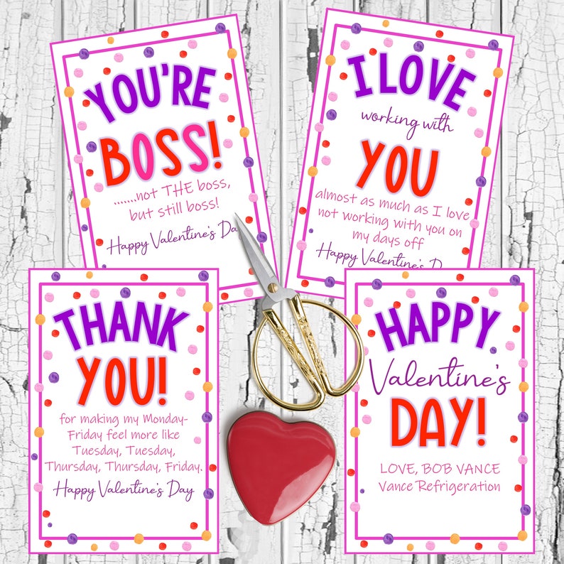 INSTANT DOWLOAD Printable Coworker Valentines 20 Card Set | Etsy
