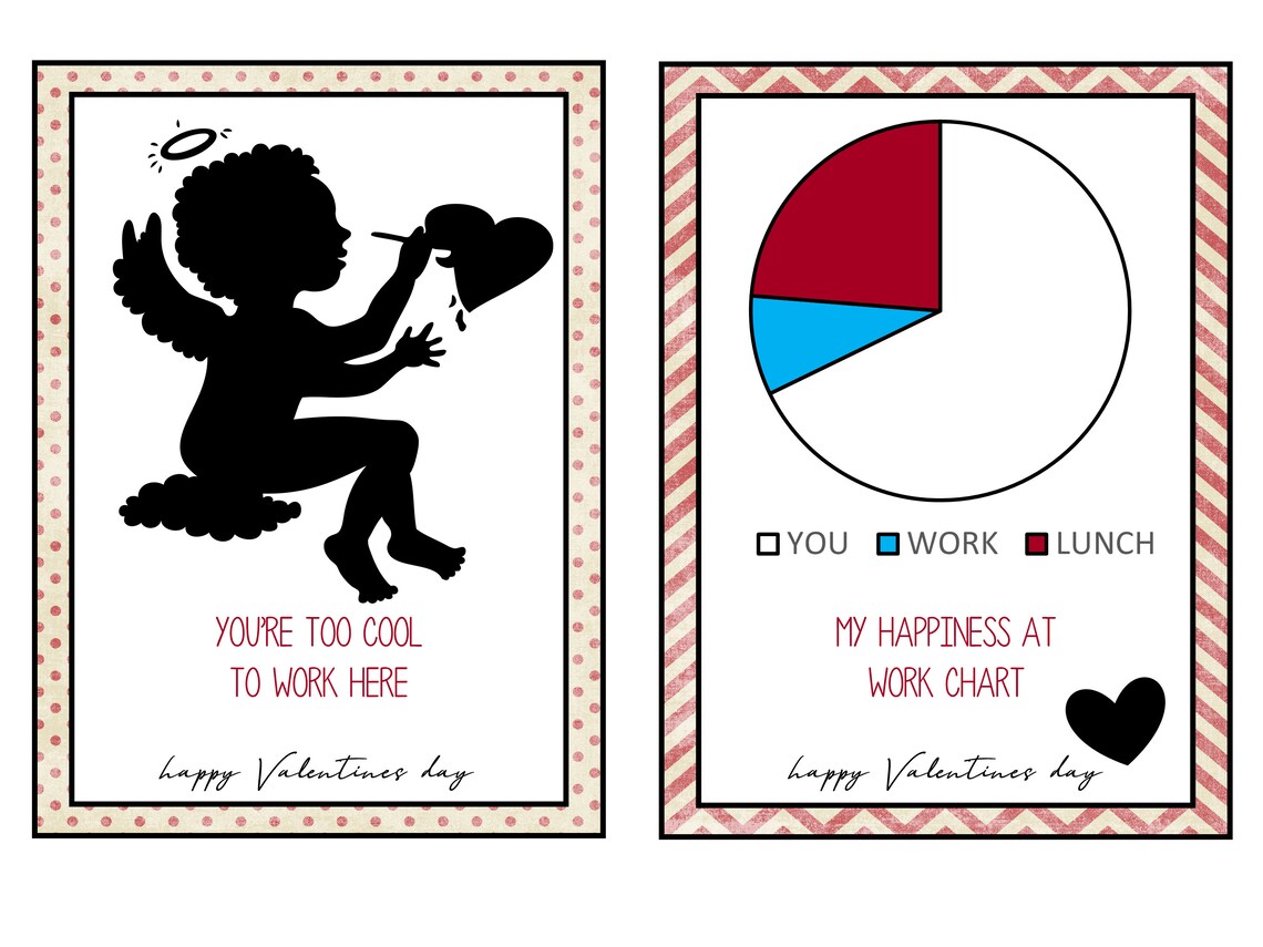 Funny Valentine Cards For Coworkers Valentine Cards For Etsy