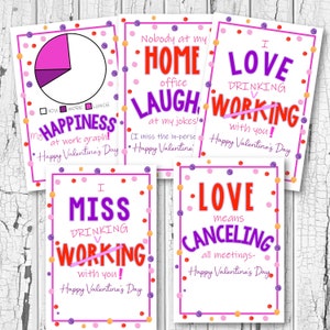 INSTANT DOWLOAD, Printable, Coworker Valentines, 25-2X3 Cards. Office ...