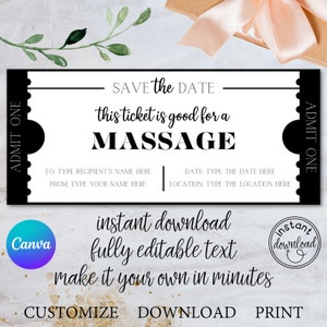 Editable Gift Certificate Template, Editable Gift Voucher, Printable Gift Card, DIY Gift Certificate, Modern Gift Certificate, Canva